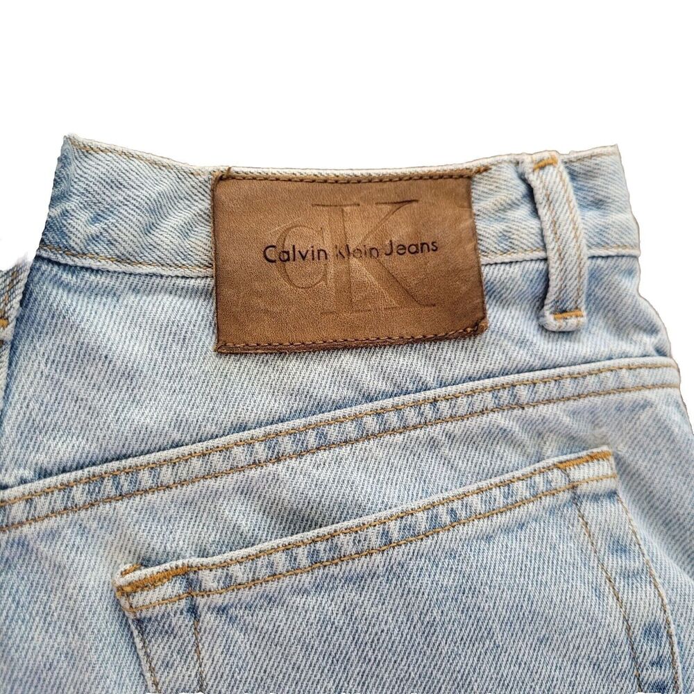 Vintage CK Calvin Klein Cuffed Mom 90’s Shorts Medium Wash Y2K Size 16 32 - Picture 6 of 7